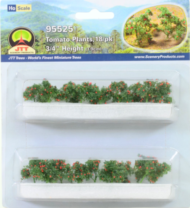 JTT 95525 JTT Scenery TOMATOES 3/4" HO-scale, 18/pk