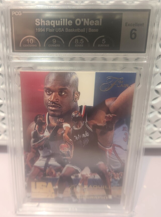 Shaquille O'Neal #76 1994 Flair USA PCG 6 Excellent