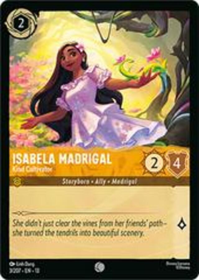 Disney Lorcana: Attack Of The Vine COMMON FOIL Isabela Madrigal - Kind Cultivator #3/207