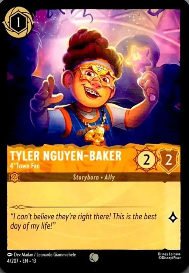 Disney Lorcana: Attack Of The Vine COMMON Tyler Nguyen-Baker - 4*Town Fan #4/207