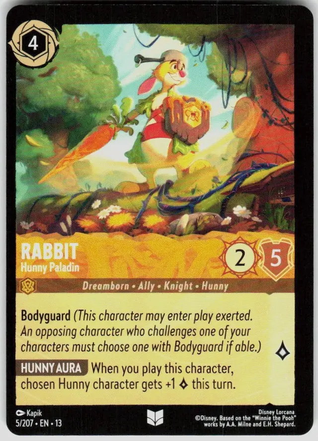 Disney Lorcana: Attack Of The Vine UNCOMMON Rabbit - Hunny Paladin #5/207
