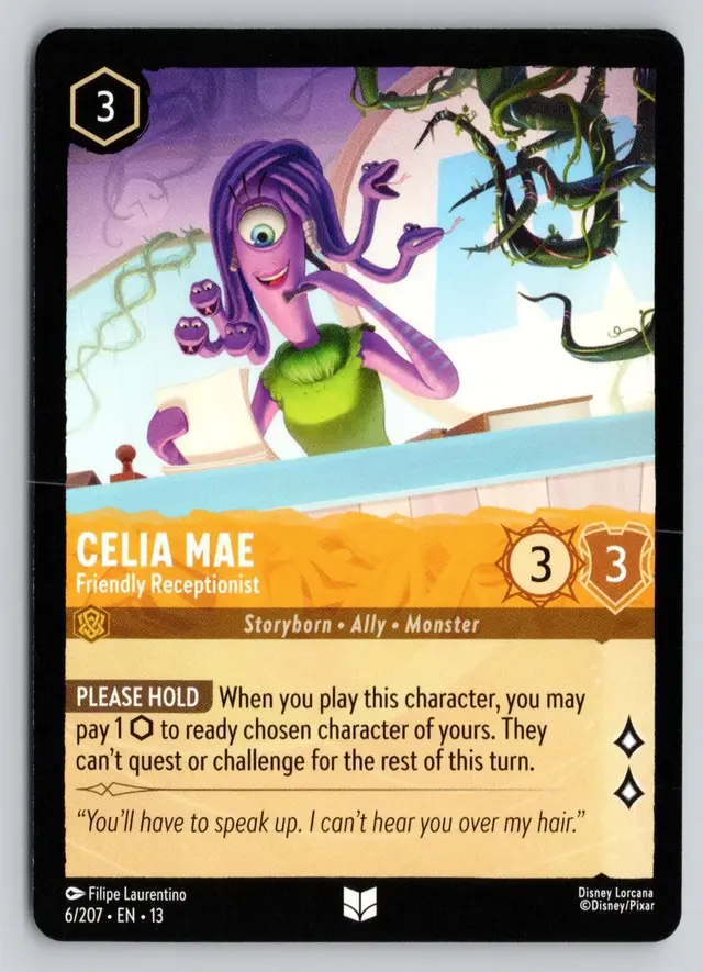 Disney Lorcana: Attack Of The Vine UNCOMMON Celia Mae - Friendly Receptionist #6/207