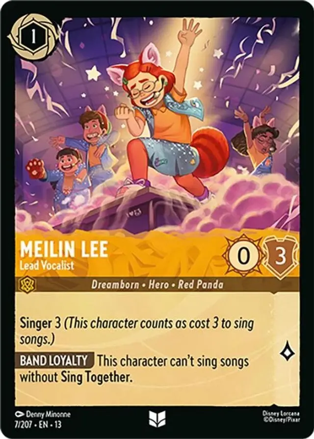 Disney Lorcana: Attack Of The Vine UNCOMMON Meilin Lee - Lead Vocalist #7/207
