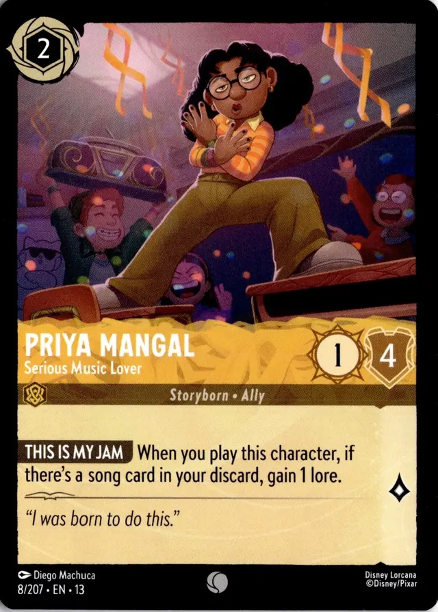Disney Lorcana: Attack Of The Vine COMMON Priya Mangal - Serious Music Lover #8/207