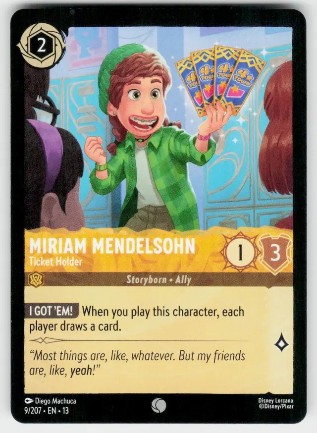 Disney Lorcana: Attack Of The Vine COMMON Miriam Mendelsohn - Ticket Holder #9/207