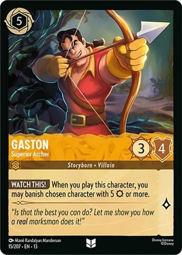 Disney Lorcana: Attack Of The Vine UNCOMMON Gaston - Superior Archer #15/207