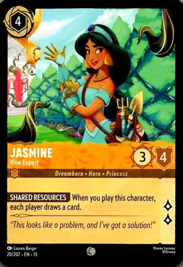 Disney Lorcana: Attack Of The Vine COMMON Jasmine - Vine Expert #20/207