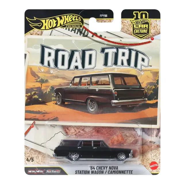Hot Wheels Car Culture ROAD TRIP '64 Chevy Nova Station Wagon 4/5