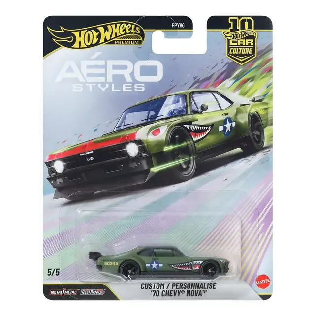 Hot Wheels Car Culture AERO STYLES Custom / Personnalise '70 Chevy Nova 5/5