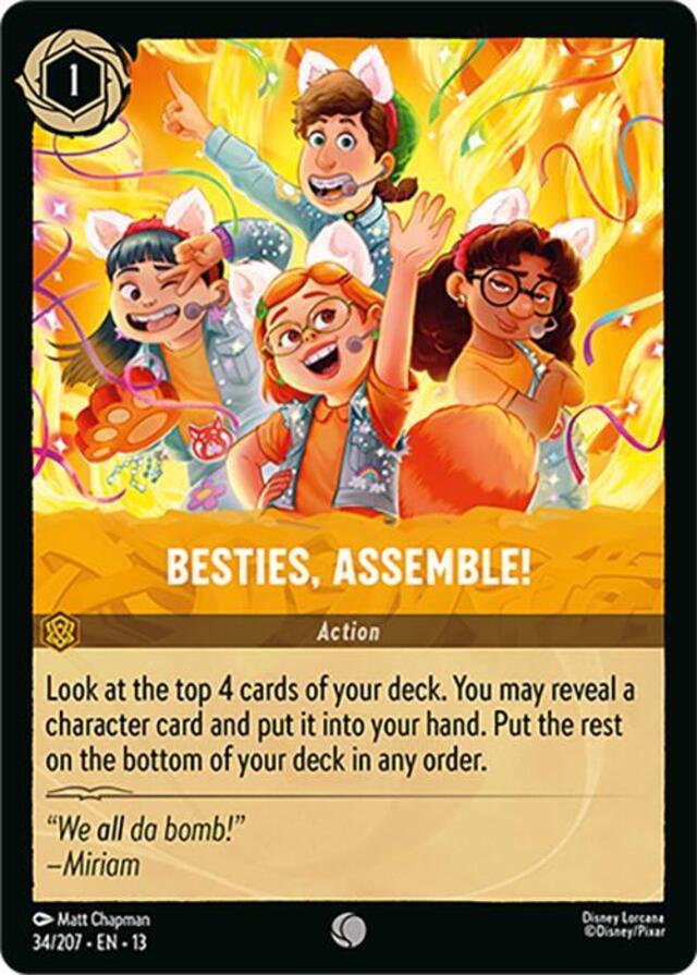 Disney Lorcana: Attack Of The Vine COMMON Besties Assemble! #34/207