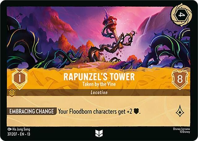 Disney Lorcana: Attack Of The Vine UNCOMMON Rapunzel's Tower - Taken By The Vine #37/207