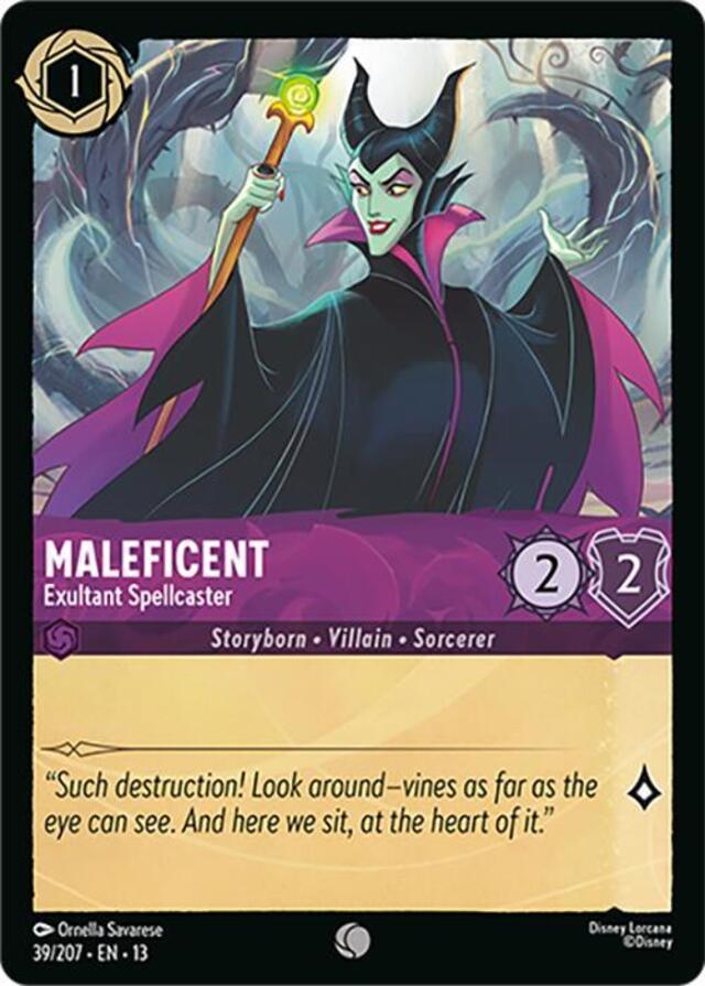 Disney Lorcana: Attack Of The Vine COMMON Maleficent - Exultant Spellcaster #39/207