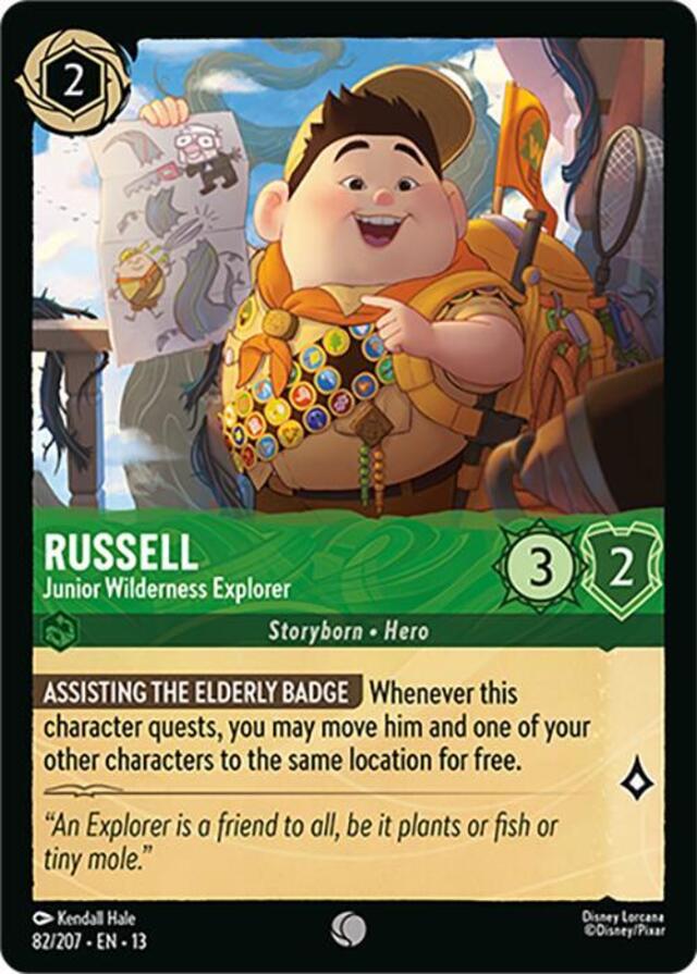 Disney Lorcana: Attack Of The Vine COMMON Russell - Junior Wilderness Explorer #82/207