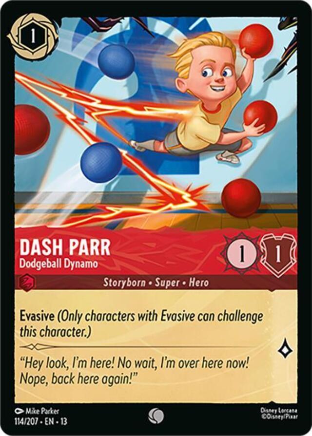 Disney Lorcana: Attack Of The Vine COMMON Dash Parr - Dodgeball Dynamo #114/207