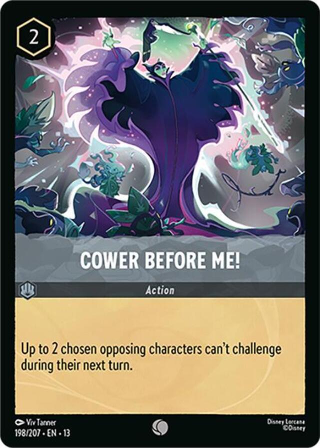 Disney Lorcana: Attack Of The Vine COMMON FOIL Cower Before Me #198/207