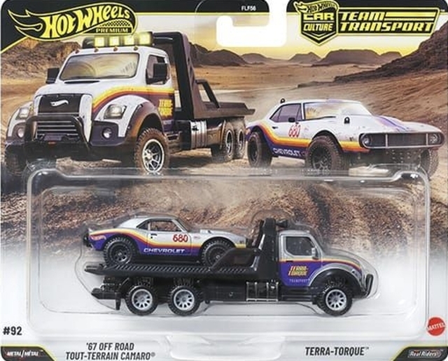 Hot Wheels 2026 Car Culture: Team Transport '67 Off Road Camaro & Terra-Torque