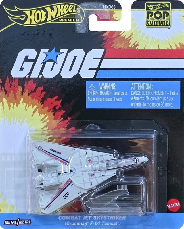 Hot Wheels 2025 Pop Culture HW Combat Jet Skystriker (Grumman F-14 Tomcat) - G.I. Joe