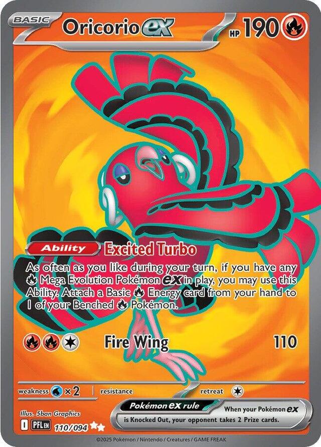 Oricorio ex #110 Pokemon Phantasmal Flames