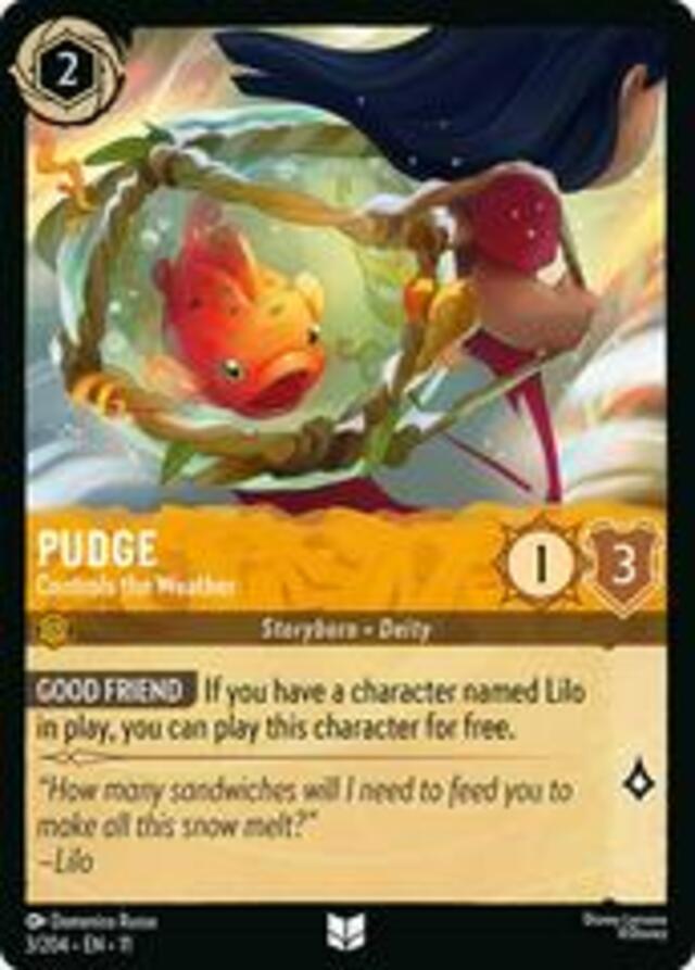 Disney Lorcana: Winterspell UNCOMMON Pudge - Controls The Weather #3/204