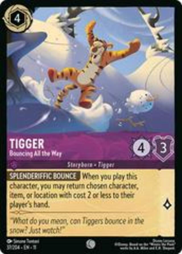 Disney Lorcana: Winterspell COMMON Tigger - Bouncing All The Way #37/204
