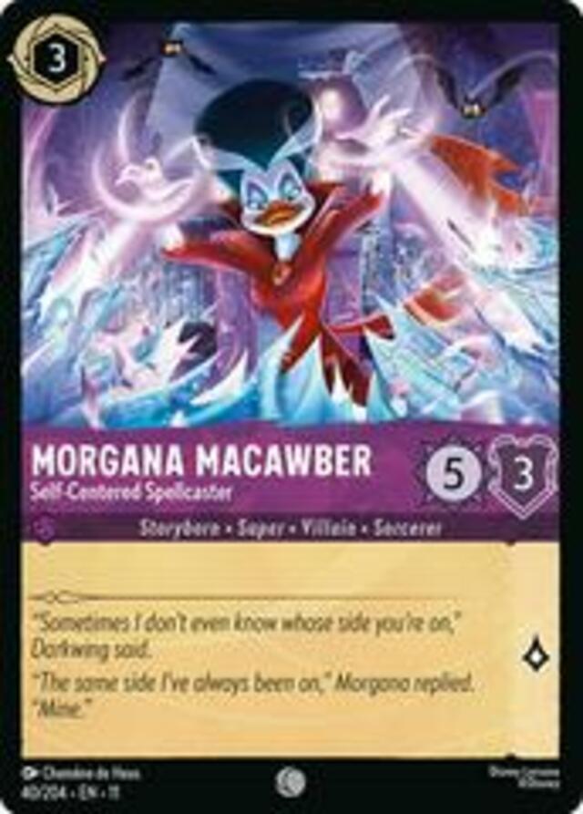 Disney Lorcana: Winterspell COMMON FOIL Morgana Macawber - Self-Centered Spellcaster #40/204