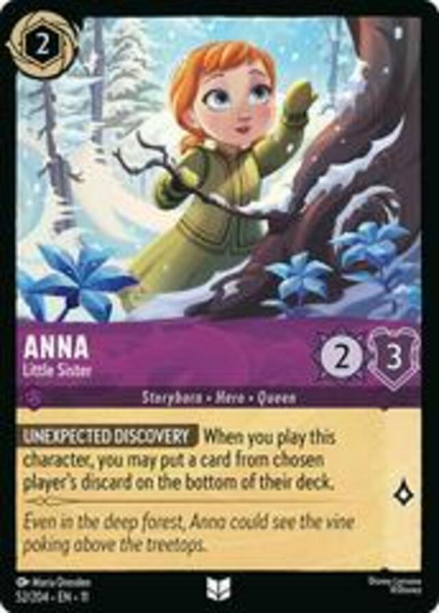 Disney Lorcana: Winterspell UNCOMMON Anna - Little Sister #52/204
