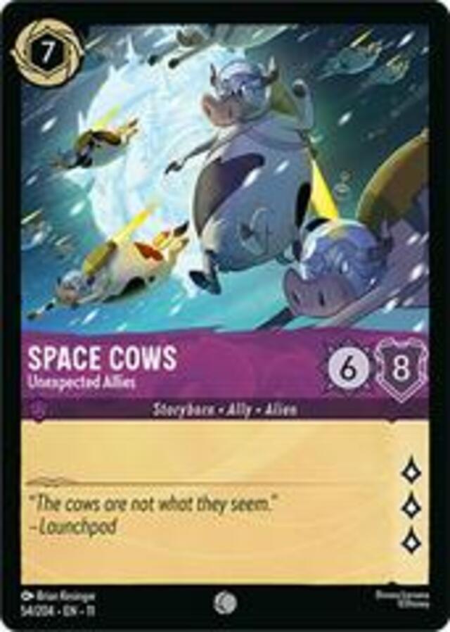 Disney Lorcana: Winterspell COMMON Space Cows - Unexpected Allies #54/204
