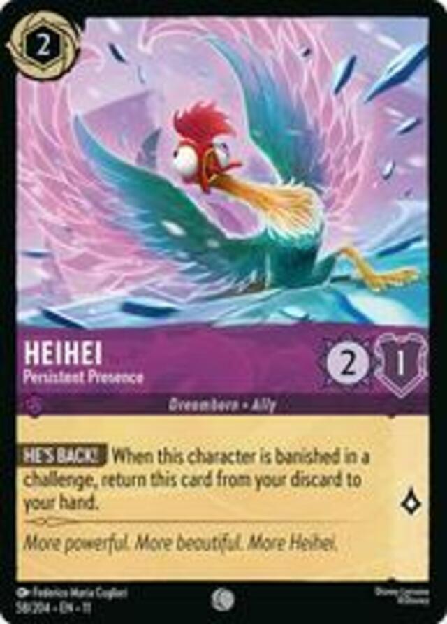 Disney Lorcana: Winterspell COMMON Heihei - Persistent Presence #58/204