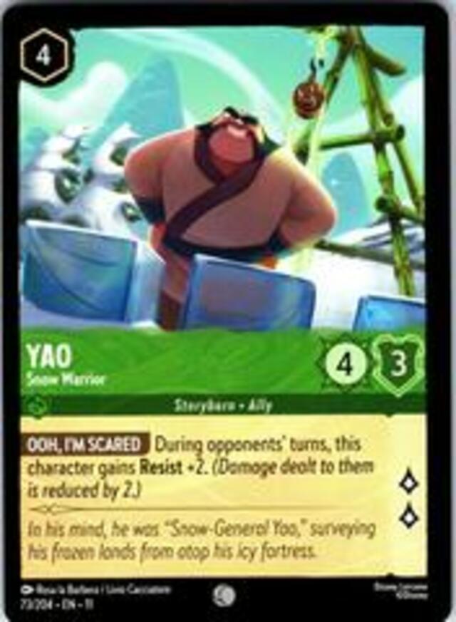 Disney Lorcana: Winterspell COMMON FOIL Yao - Snow Warrior #73/204