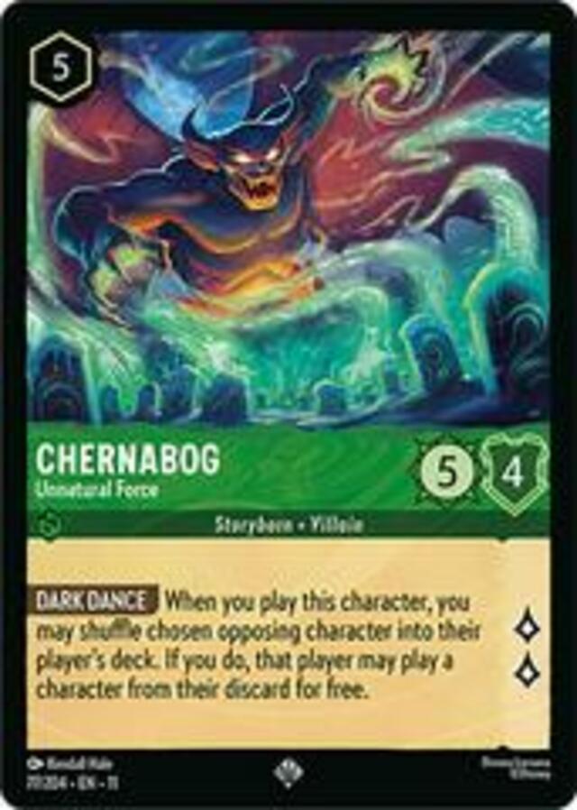 Disney Lorcana: Winterspell SUPER RARE Chernabog - Unnatural Force #77/204