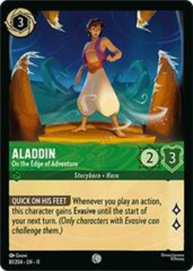 Disney Lorcana: Winterspell COMMON Aladdin - On The Edge Of Adventure #81/204