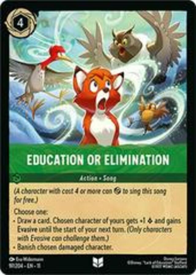 Disney Lorcana: Winterspell UNCOMMON FOIL Education Or Elimination #97/204