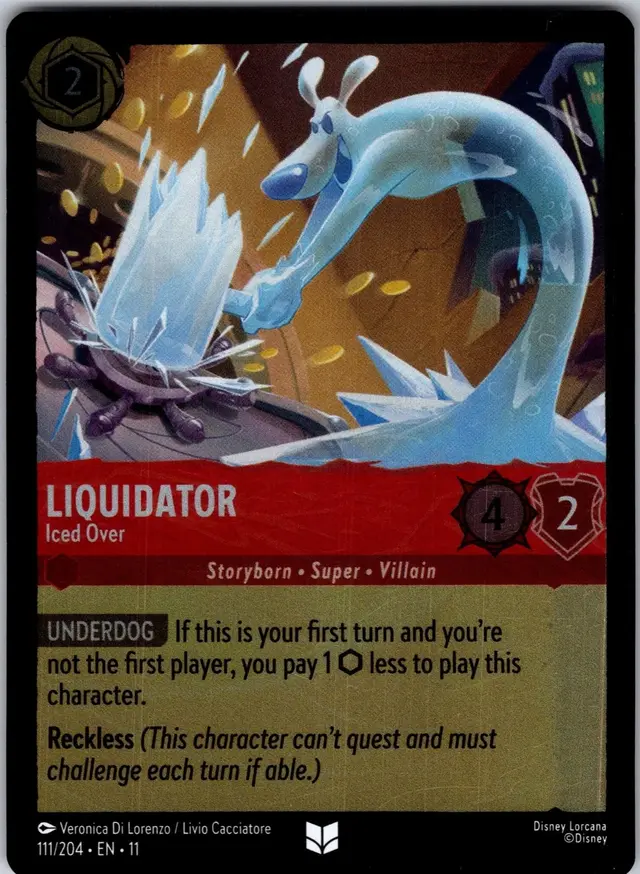 Disney Lorcana: Winterspell UNCOMMON FOIL Liquidator - Iced Over #111/204