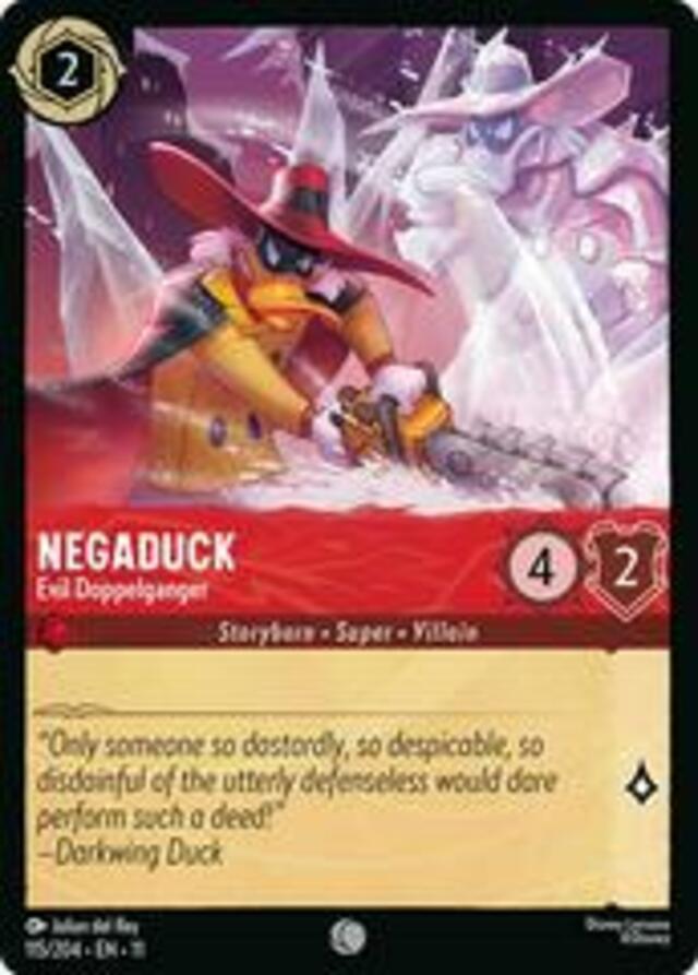 Disney Lorcana: Winterspell COMMON Negaduck - Evil Doppelganger #115/204