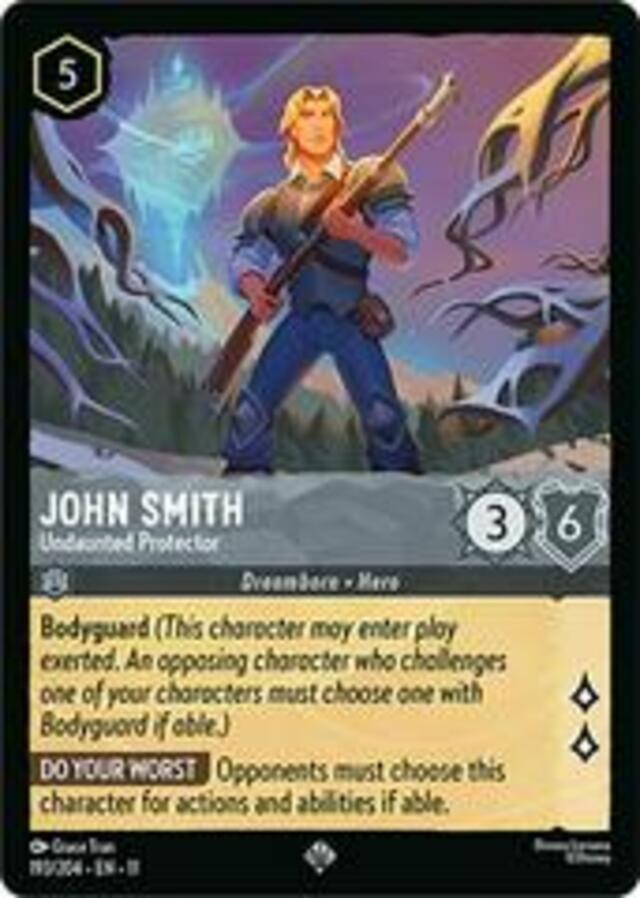 Disney Lorcana: Winterspell SUPER RARE John Smith - Undaunted Protector #193/204