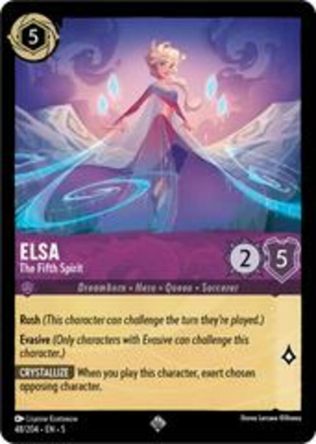Disney Lorcana: Shimmering Skies SUPER RARE Elsa - The Fifth Spirit #48/204