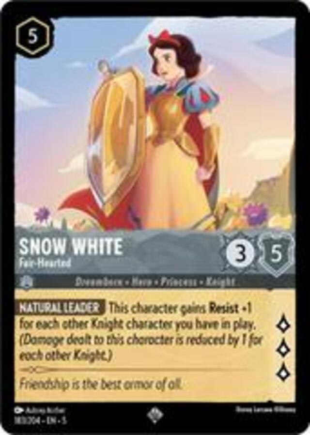 Disney Lorcana: Shimmering Skies SUPER RARE Snow White - Fair Hearted #183/204