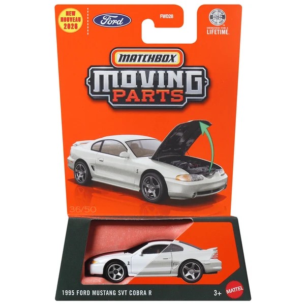 Matchbox Moving Parts 1995 Ford Mustang SVT Cobra R