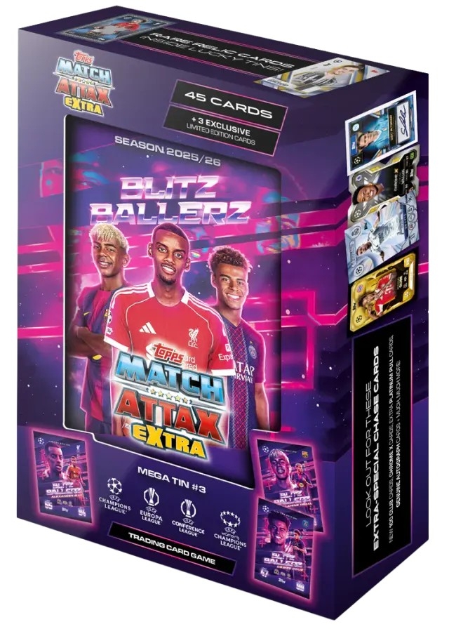 Topps Match Attax Extra UEFA Club Competitions 2025/26 Blitz Ballerz Mega Tin #3