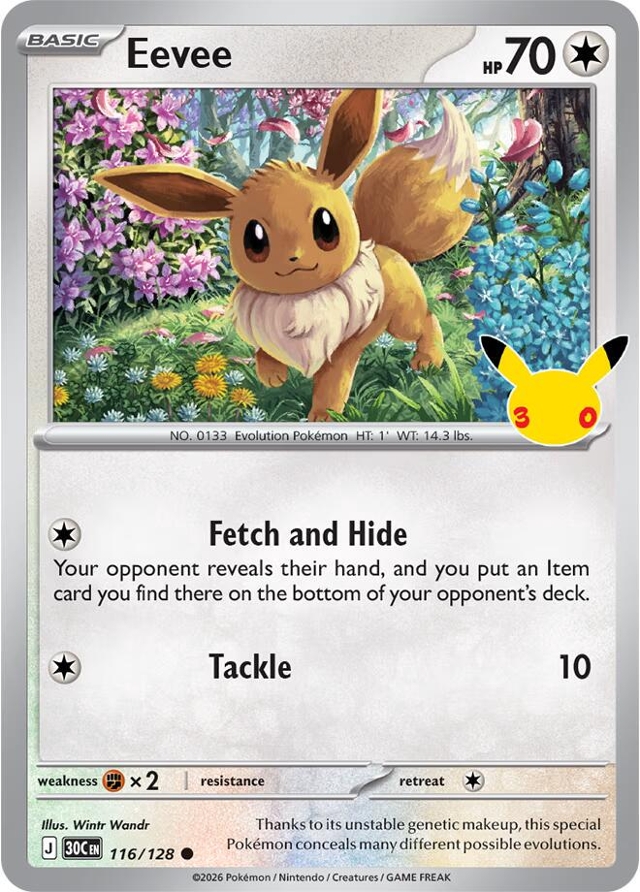 Eevee #116 Pokemon 30th Celebration