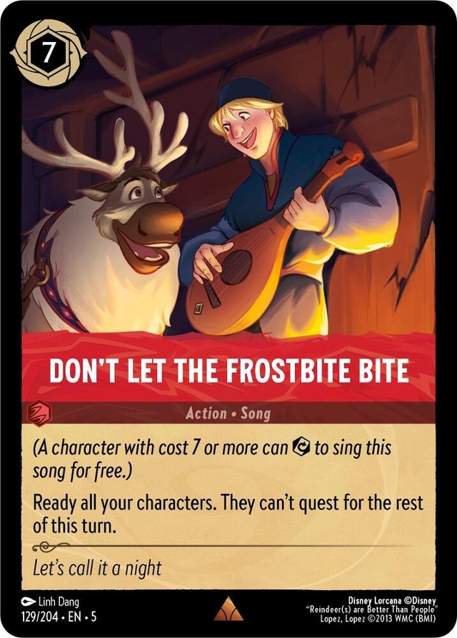 Disney Lorcana: Shimmering Skies RARE Don't Let The Frostbite Bite #129/204