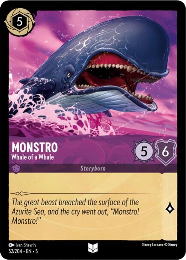 Disney Lorcana: Shimmering Skies UNCOMMON Monstro - Whale Of A Whale #52/204