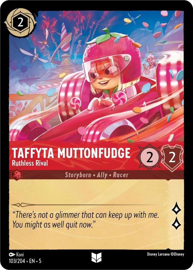Disney Lorcana: Shimmering Skies UNCOMMON Taffyta Muttonfudge - Ruthless Rival #103/204