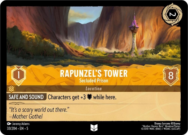 Disney Lorcana: Shimmering Skies UNCOMMON FOIL Rapunzel's Tower - Secluded Prison #33/204
