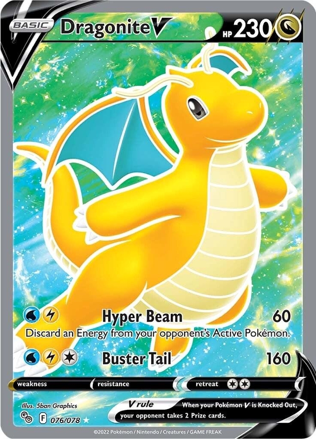 Pokemon TCG: Dragonite V 76/78 Pokemon Go