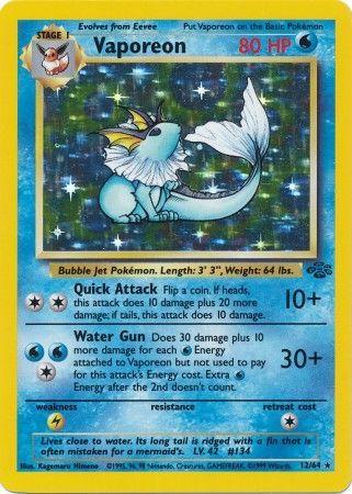 Pokemon TCG: Vaporeon 12/64 Jungle