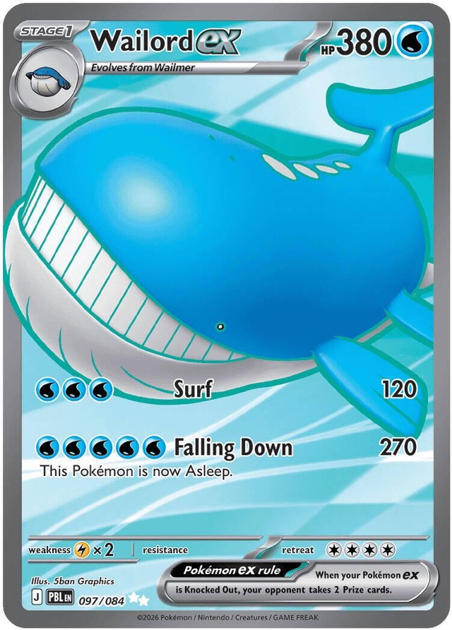 Pokemon TCG: Wailord EX 97/84 Pitch Black