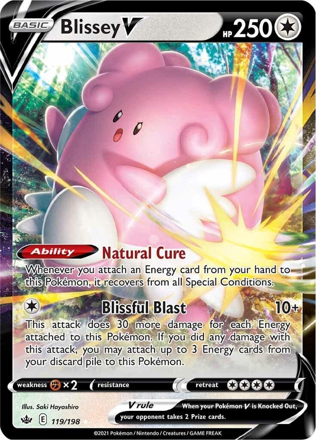 Blissey V #119 Pokemon Chilling Reign