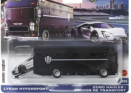 Hot Wheels Team Transport 2025  #85 Lykan HyperSport with Euro Hauler