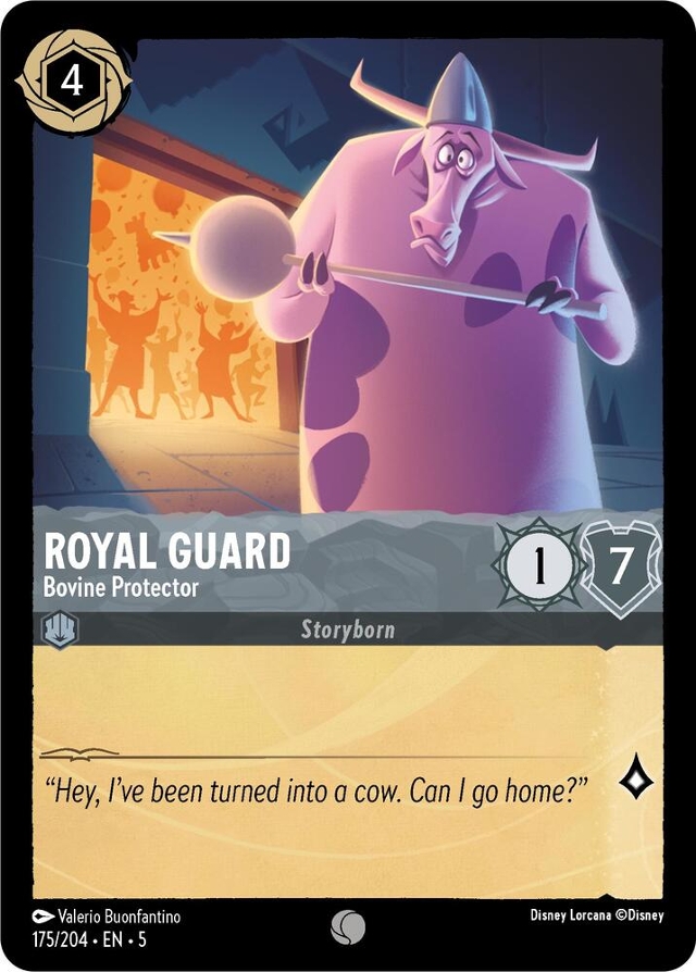 Disney Lorcana: Shimmering Skies COMMON Royal Guard - Bovine Protector #175/204